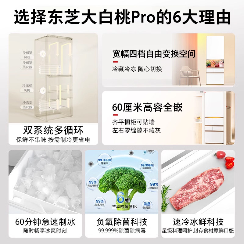 东芝GR-RM483WI-PG1B3冰箱图片