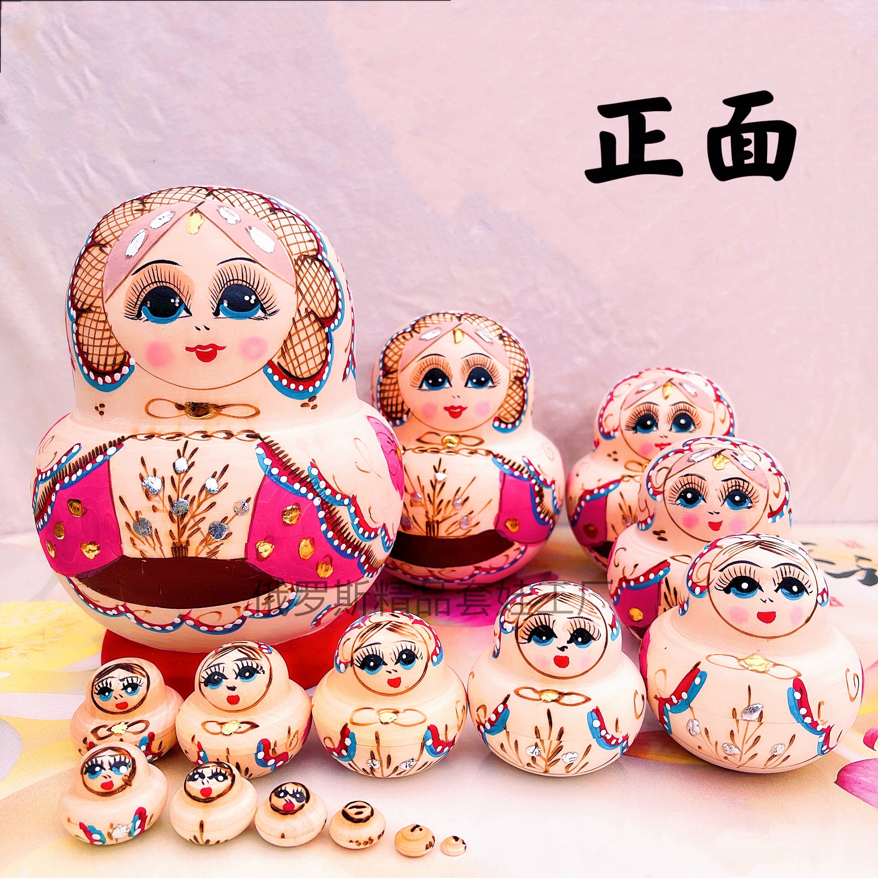Popular Toys Educational Children's Birthday Gift Crafts Hand-painted Russian Characteristic Imported Matryoshka Dolls 15 Layers
