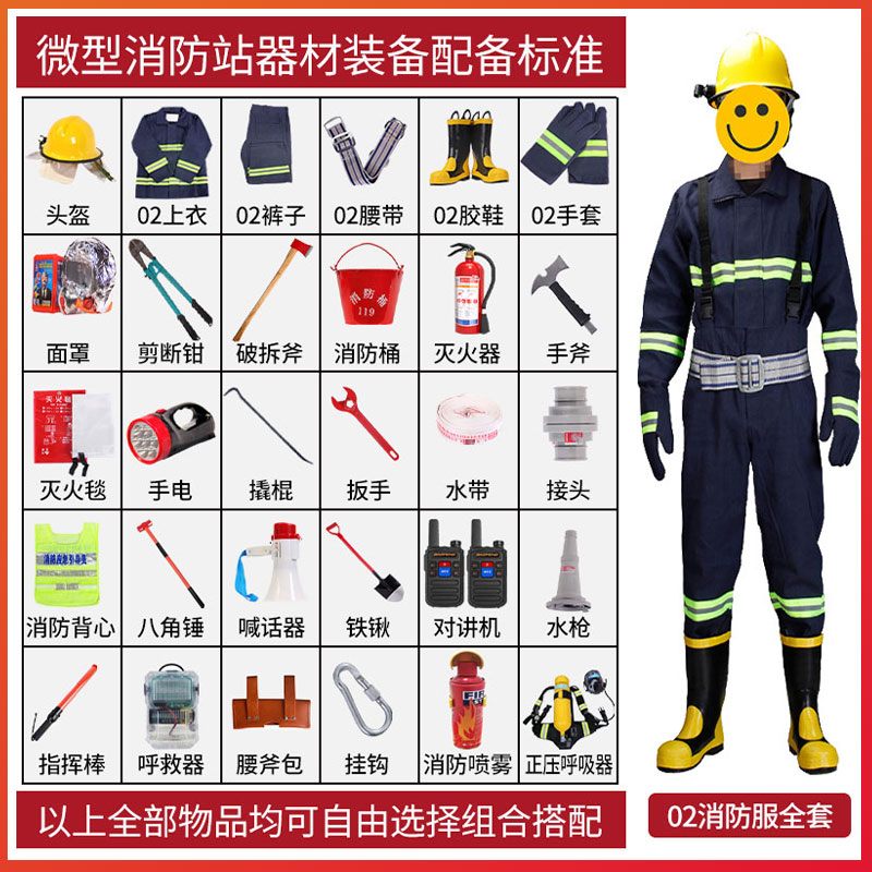 Fire Cabinet Miniature Fire Station Construction Site Cabinet Display Tool Fire Box Fire Equipment Full Set of Emergency Supplies