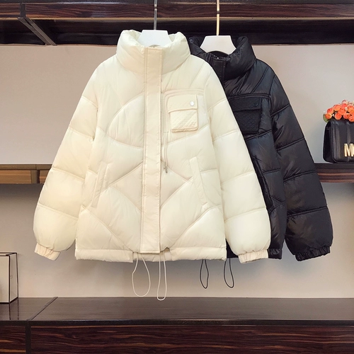 Зимний утепленный пуховик с пухом, короткая куртка, свободный крой