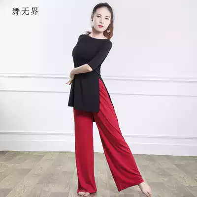 Modern classical Chinese dance practice uniform female adult Modal loose large size shirt wide leg pants teacher suit