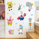 海绵宝宝墙贴纸卡通浴室厨房玻璃门衣柜装饰贴画可爱卡通自粘防水
