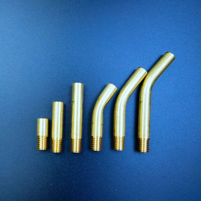 Machine tool spray M5M6M8 threaded copper straight bend extension tube Liuxin tool cooling nozzle tube copper ball accessories