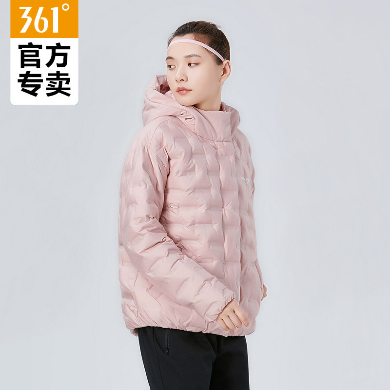 361 WOMEN'S CLOTHING DOWN CLOTHING WINTER NEW WARM COMFORT SPORTS SHORT VERSION DOWN CLOTHING LIGHT AND THIN EVEN HAT JACKET WOMAN