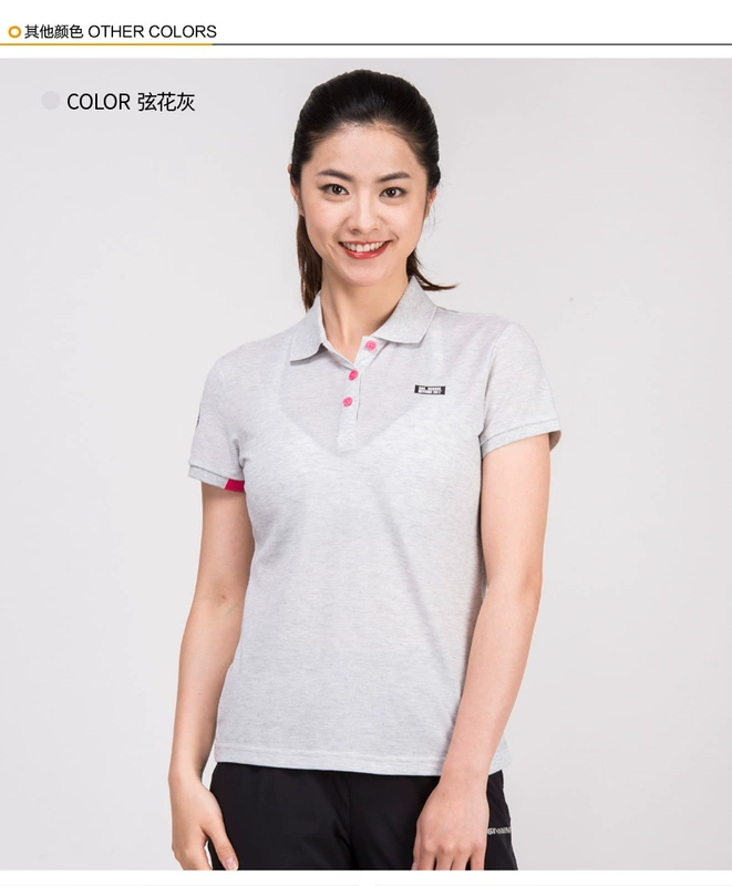 361 của phụ nữ 2018 mùa hè ve áo t-shirt ngắn tay casual polo áo sơ mi nữ 361 độ thoáng khí chạy t-shirt