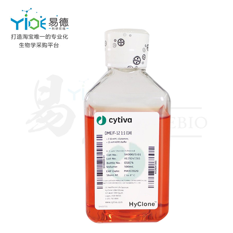Cytiva/HyClone培养基 DMEM/F12(1:1)液体培养基SH30023.01 500ml