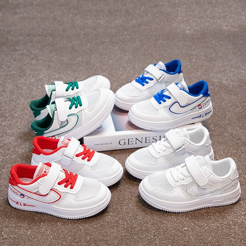 Белая обувь для мальчиков, летняя детская спортивная обувь, кроссовки, подходит для подростков