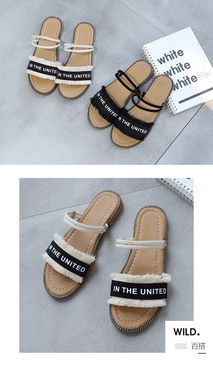 Một đôi giày sandal nữ sang trọng dành cho nữ mùa hè 2018 mới đế bằng đơn giản phiên bản hoang dã kiểu Hàn Quốc của đôi dép phong cách Harajuku dép quai hậu nữ đẹp