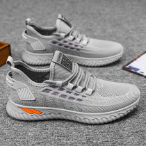 Mens shoes 2021 new trend flying weaving sports casual shoes summer breathable thin mesh shoes youth mesh trendy shoes