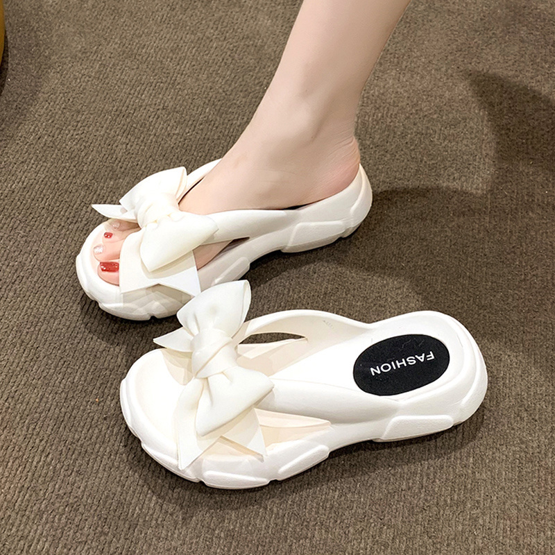 Women's Slippers for Outdoor Wear, 2026 Spring and Summer, Trendy, High-End, Bow-Knot, Indoor, Home, Non-Slip, Silent Flip-Flops Women's Slippers for Outdoor Wear, 2026 Spring and Summer, Trendy, High-End, Bow-Knot, Indoor, Home, Non-Slip, Silent Flip-Flops