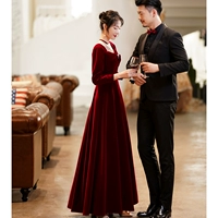 Длинная бордовая версия с длинным рукавом