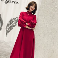 Бордовый, средней длины