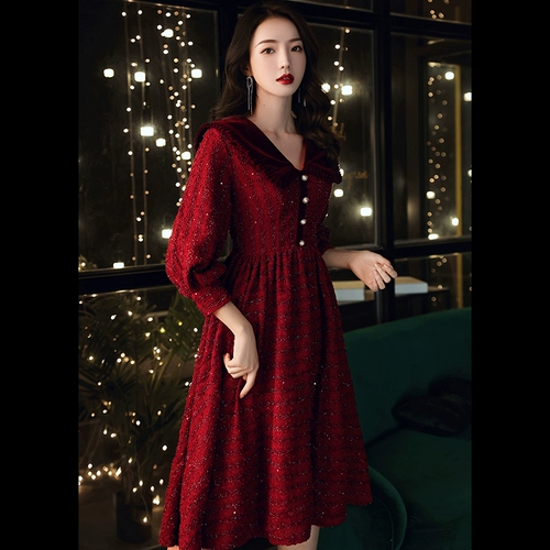 Красное вечернее платье, кукла, кукольный воротник