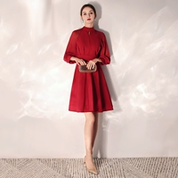 Бордовый, короткий