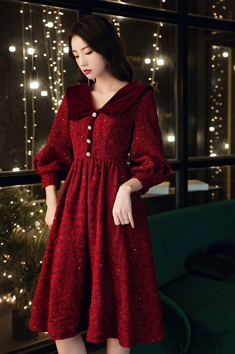 Красное вечернее платье, кукла, кукольный воротник