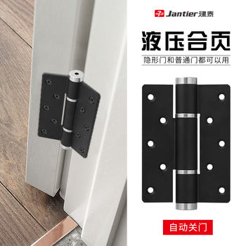 Invisible Door Hinge with Hydraulic Buffer, Automatic Closing, Special Door Closer, Spring Hinge, Hardware Accessories, Rebound for Hidden Doors