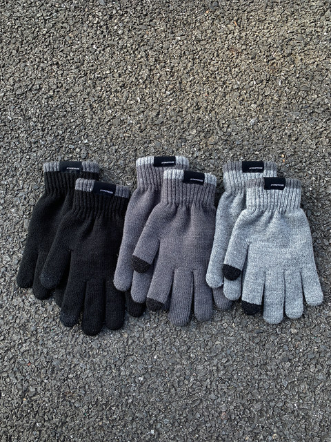 Wool Blend Yarn Gloves for Men, New Winter Model, Dual-Finger Touchscreen, Warm, Suitable for Students and Cycling, Trendy New Style