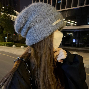 Hats for Women 2023 New Winter Loose Big Head Circumference Warm Pile Cold Hat Big Face Small Woolen Hat Autumn and Winter