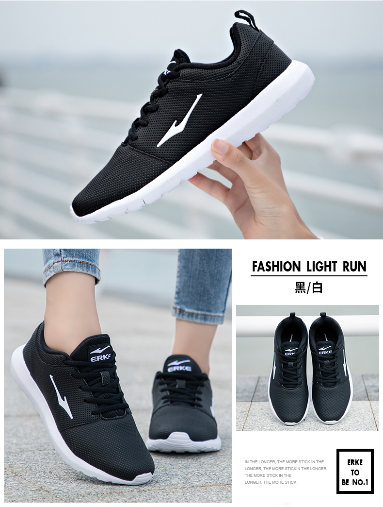 Giày nữ Hongxing Erke đích thực 2018 mùa thu giày da mới giày thể thao nữ nike