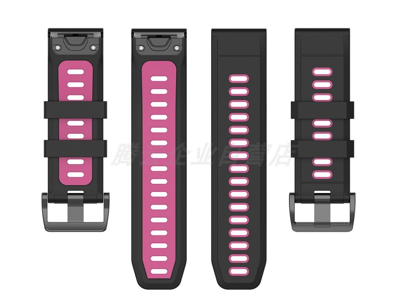 限時優惠 清風數碼 Garmin 佳明 Fenix 6x 手錶帶 液態硅膠 Fenix 6x Pro 雙色腕帶 撞色硅膠 替換腕帶