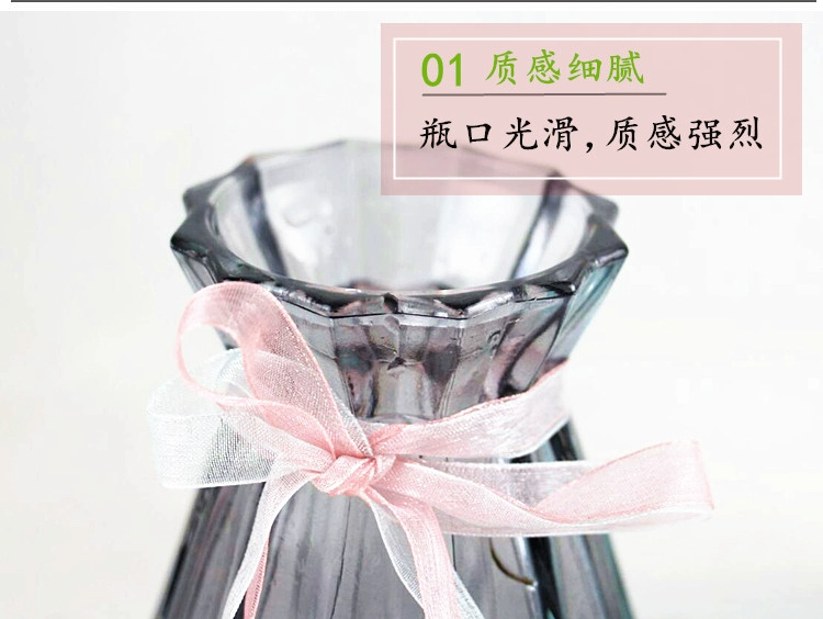 Hoa lục bình bình thủy canh cây thủy tinh chai phòng khách cắm hoa khô bình hoa máy tính để bàn bình hoa - Vase / Bồn hoa & Kệ