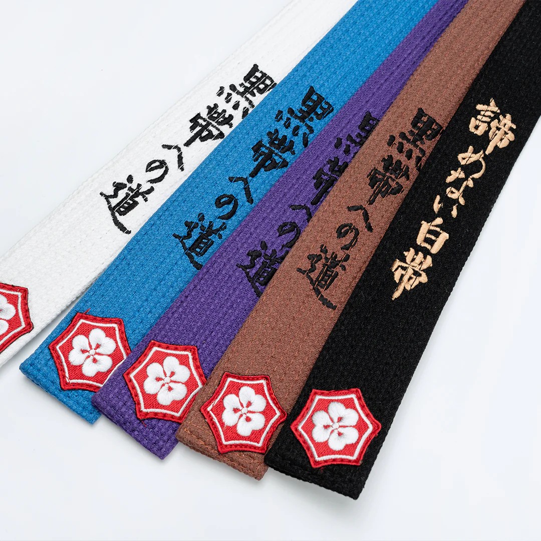 KANJI THE ROAD TO BLACK パール編み込みブラックベルトロード 新作ブラジリアン柔術ベルト