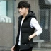 Vest nam phiên bản Hàn Quốc mùa thu đông giả xuống cotton nam áo khoác giản dị