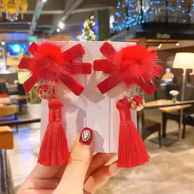 New classical hairpin Hanfu ancient style modeling tassel Chinese style pair clip new bow hairpin girls hair accessories