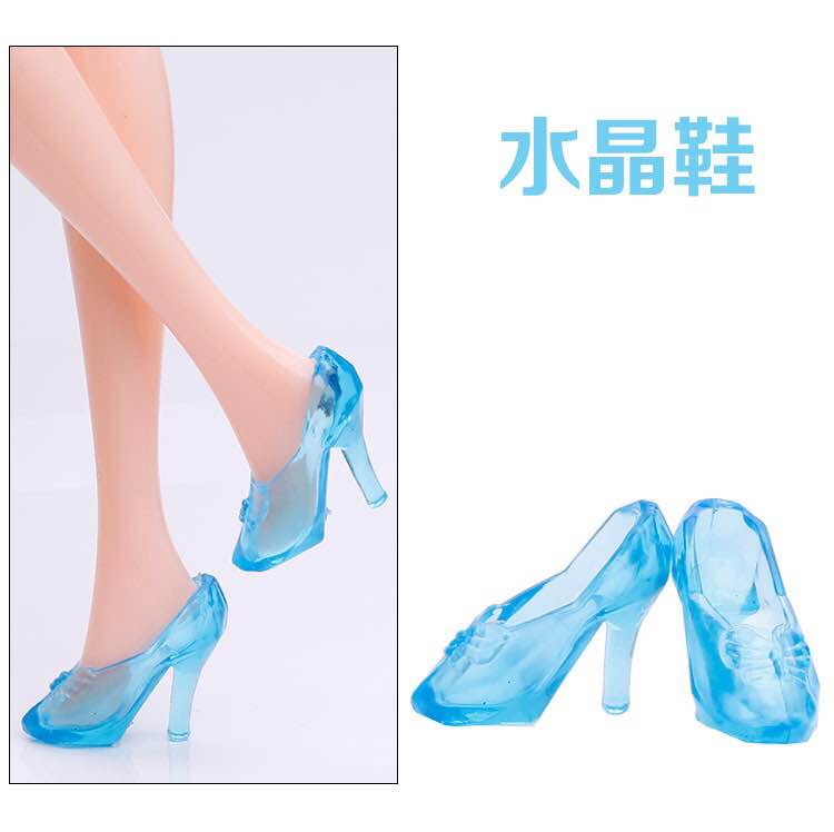 Giày đại dương Barbie Giày cao gót Công chúa Gia đình Giày pha lê Trẻ em Nhà Đồ chơi Giày Phụ kiện phổ quát đồ chơi cho con gái