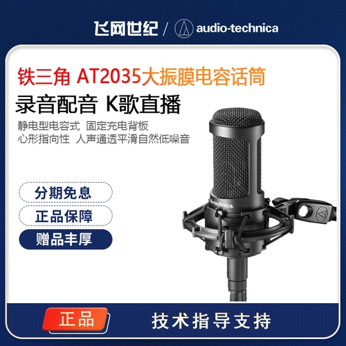 Железный треугольник AT2035 Профессиональная Dazhuo Micrococated Micro -конденсария Micro Live Recording K Song Turn Set Set
