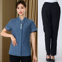 Синяя футболка, штаны, короткий рукав