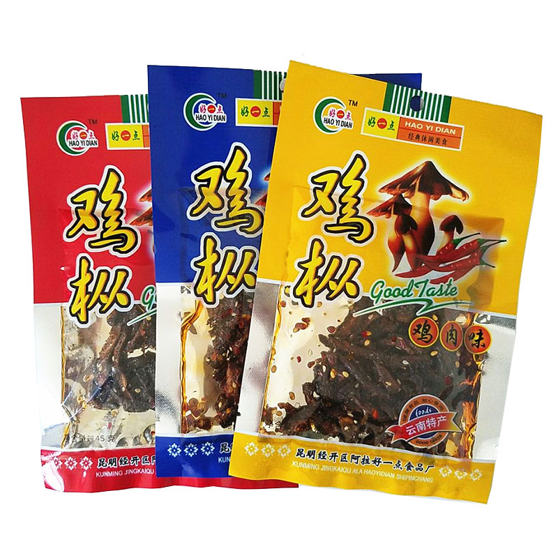 Yunnan specialty chicken fir better oil chicken fir ready-to-eat snacks buy 10 bags of leisure food for office meals