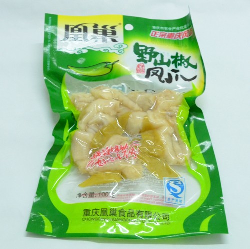 Pickled pepper Chongqing special flavor Huangchao wild pepper Pickled pepper chicken claws Snack food snack chicken claws Delicious food