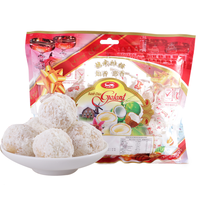 Year in stock Vietnamese specialite gourmet Delicious Delight Candy snacks Vietnamese Candy Coconut Cake Durian Taste 450 gr