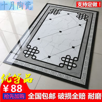 New Chinese living room floor tiles parquet entrance to the porch micro stone modern simple tile parquet floor tiles