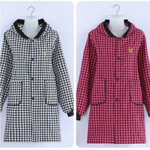 Pane Long Sleeve Beautiful Apron Dress Foreign Air Hood Clothing Womens Work New Kitchen Home Work Protective Clothing