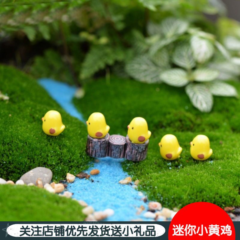 Creative Mini Yellow Chicken Swing Piece Cute Home Swing Accessories Room Decoration Items Cornetto Meat Plant Pendulum