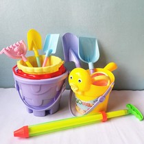 Baby beach toys play with sand and water tools Children dig sand with a small shovel plastic bucket set Kindergarten