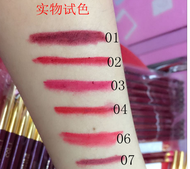 Matte nhung lip liner chính hãng không thấm nước lâu dài không đánh dấu khỏa thân màu cắn môi trang điểm matte tranh lip bút chì son môi bút son bút chì colourpop	