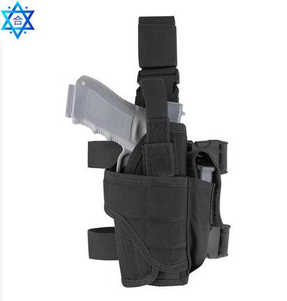 Adjustable Tactal Puttee Thigh Leg Pistol Gun Holster Pouc