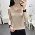 Ice-tơ vest nữ mới không tay t-shirt sling đáy áo rỗng knitshirt lỏng ngắn áo mỏng 