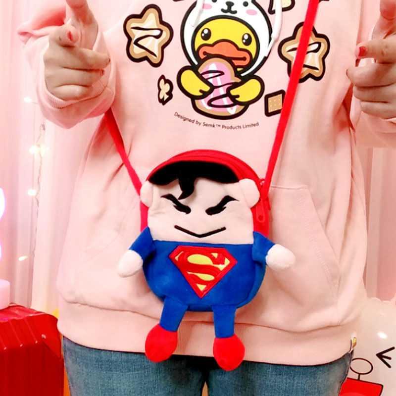 Hàn Quốc phiên bản của chị mềm mại dễ thương sinh viên phim hoạt hình cô gái mới plush hai lớp túi điện thoại di động dốc túi hoạt hình net túi cô gái đỏ