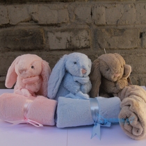 American Jellycat Bonnie shy rabbit lamb baby towel hand grabbing towel baby doll can be imported