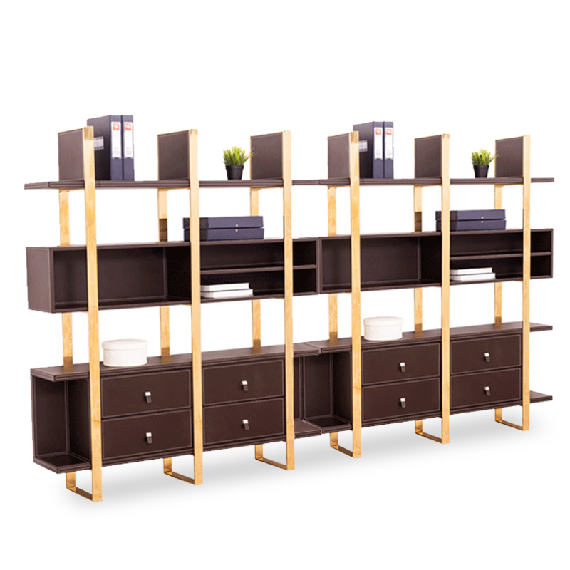 Oana Kiosk Office Cabinet Lockers Office Furniture Cabinet Leather Archival Cabinet Brief Modern Information Shelf Cabinet