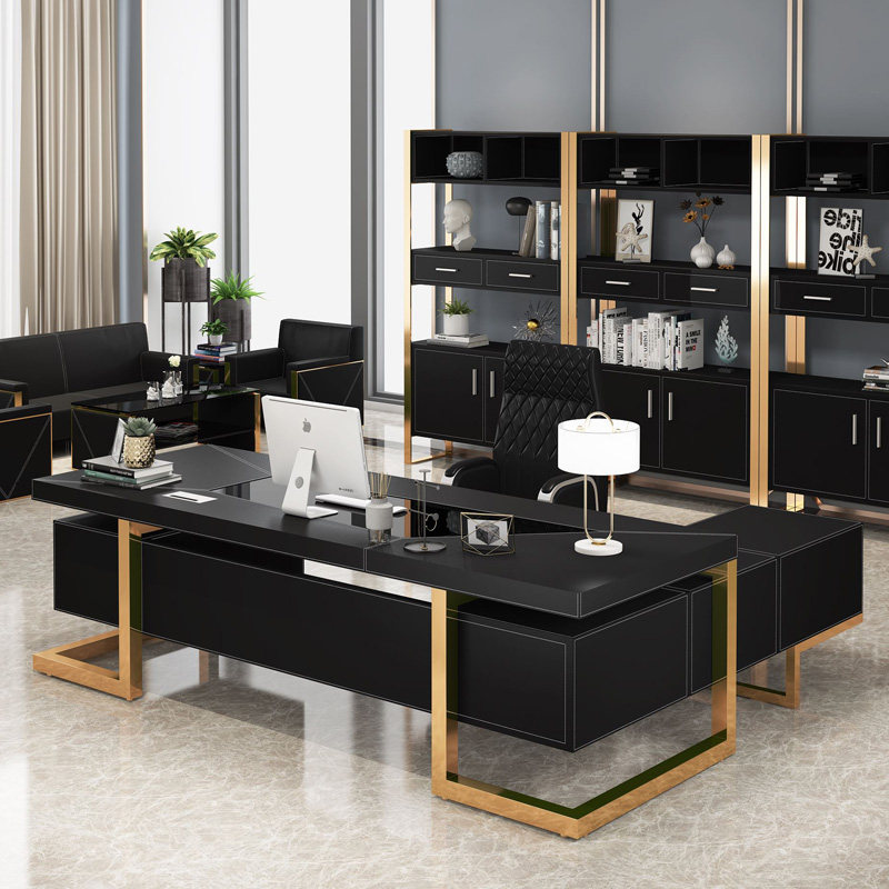 Light Extravagant Desk Boss Table Kits Furniture Portfolio Big Bandai Brief Modern Atmospheric Office President Table