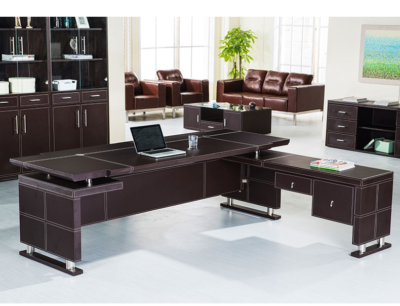 Bàn hoàn chỉnh đơn giản hiện đại bàn ông chủ bàn thương mại nội thất văn phòng giám sát bàn tài chính bàn điều hành - Nội thất văn phòng tủ tài liệu gỗ