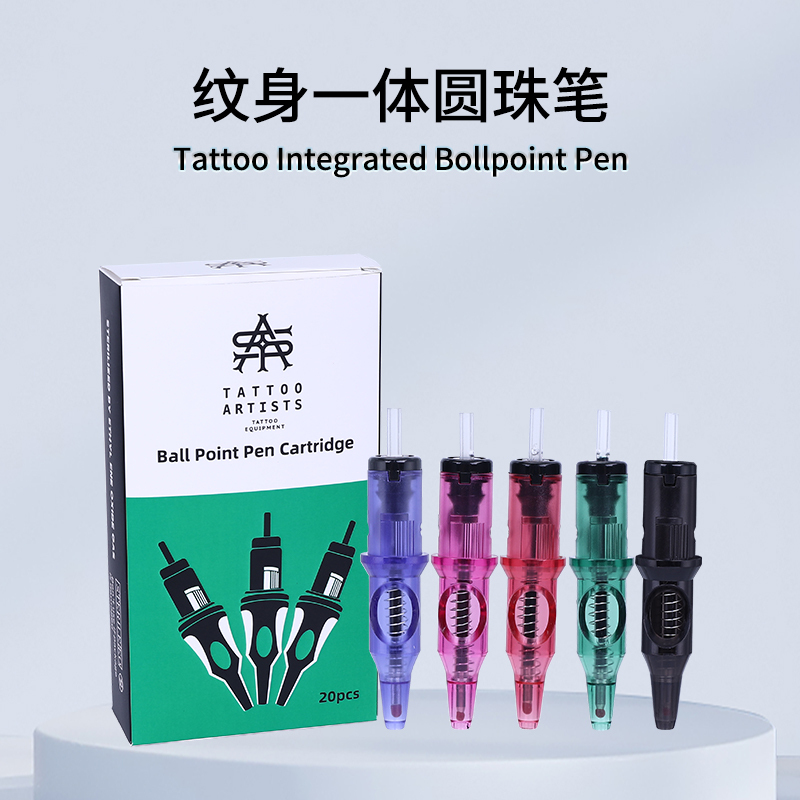 Zhejiang Yilong Tattoo Tattoo Integrated Needle Ballpoint Pen Practice Dotting Colorful Round Needle Pen for Tattoo Dotting Zhejiang Yilong Tattoo Tattoo Integrated Needle Ballpoint Pen Practice Dotting Colorful Round Needle Pen for Tattoo Dotting