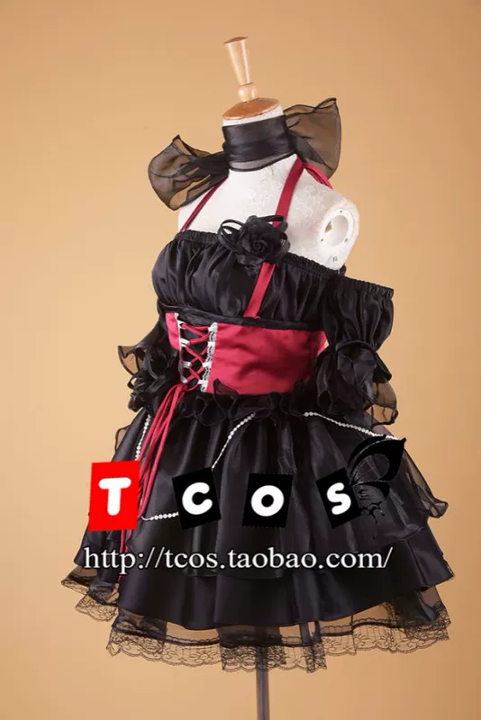 Ngọt ngào dễ thương Váy đầm Anime SD đen đỏ organza LOLITA ăn mặc trang phục cosplay nữ toga himiko cosplay