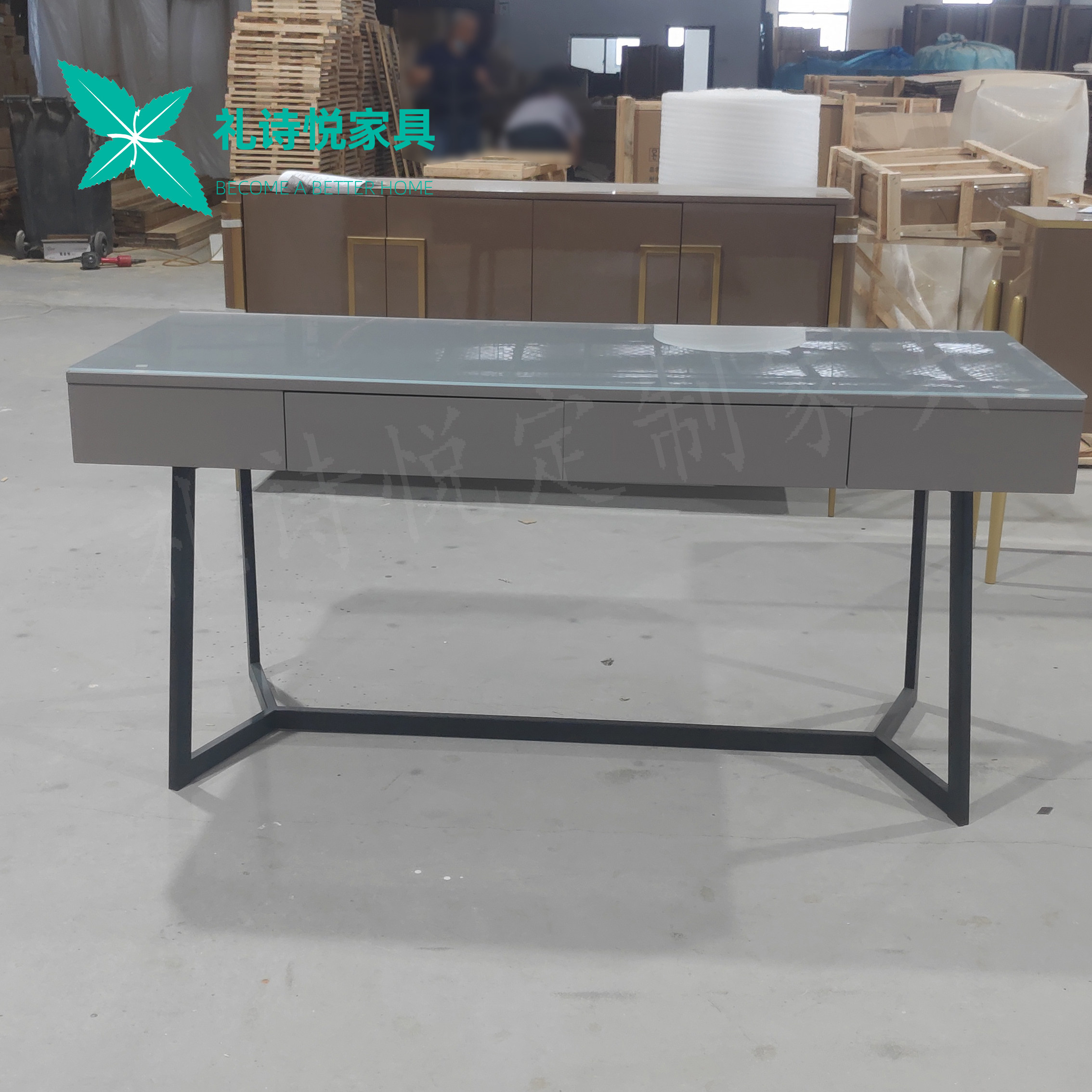 Italian minimalist computer desk Nordic light luxury desk Modern simple home desk Creative fashion workbench