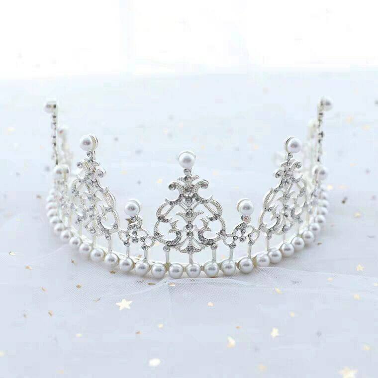 Children's professional ballet pearl crown headdress